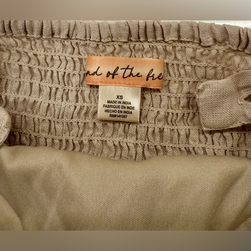 🌴 Band of the Free XS Linen Bra Top Tropical Jumpsuit | Flowy Wide Leg, XS - Picture 5 of 10